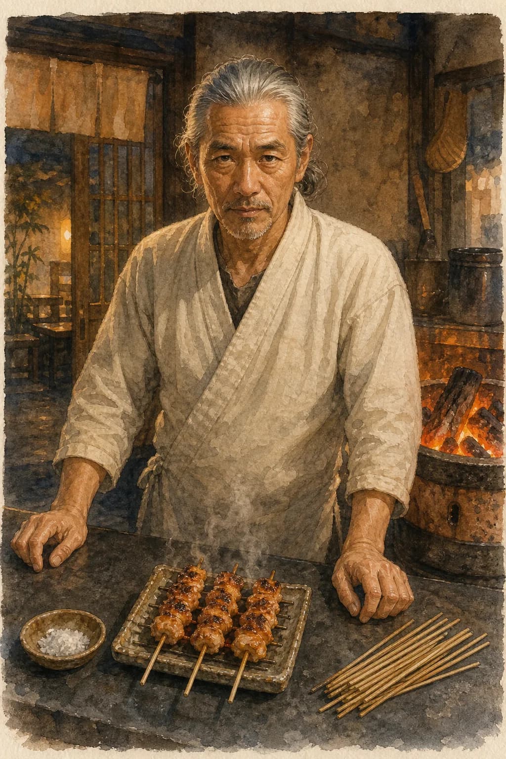 Haruki Ishikawa — watercolor portrait