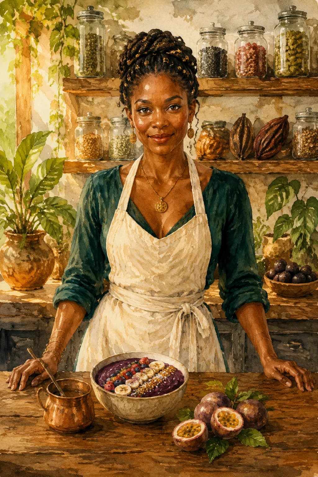 Nylah Van der Berg — watercolor portrait