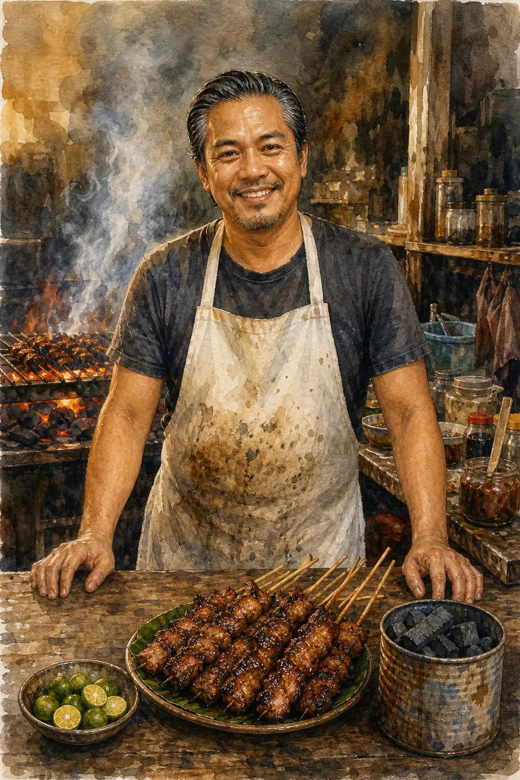 Rico Cortez — watercolor portrait