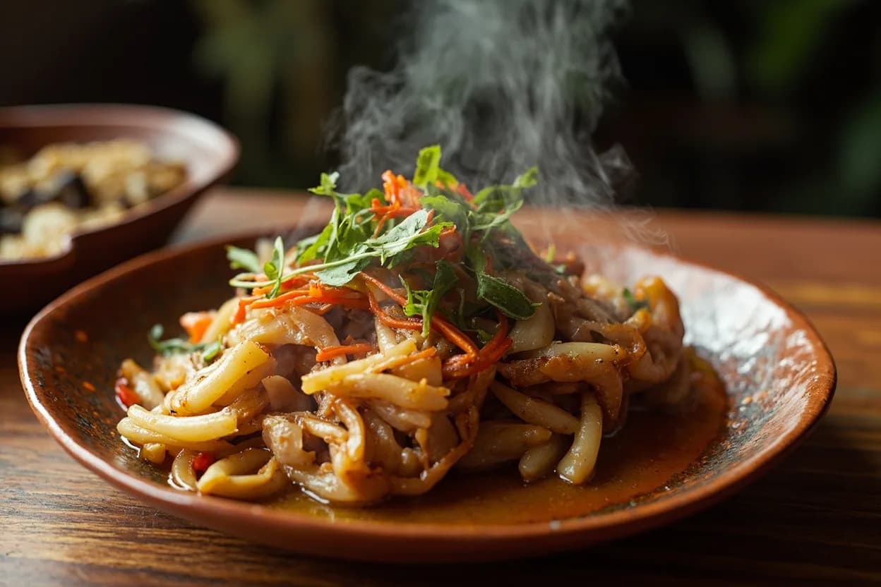 Salt-baked chicken (yan ju ji) — a signature plate from Hakka Chinese cuisine, prepared in the regional style.