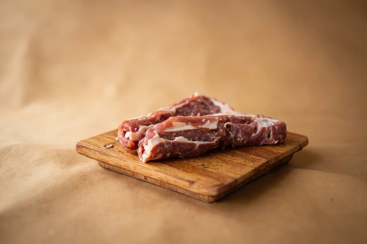 Banana Blossom — Quarter & Soak Cut in its raw whole-cut form on a butcher's board — A two-stage prep technique for the banana blossom (Musa sp. Identifying traits: Ivory-to-cream flesh oxidizes to gray-brown within minutes of cutting — acid soak is non-negotiable, Fibrous, layered structure shreds naturally along the floret lines after cooking, Mild, slightly bitter flavor absorbs spiced cooking media readily.