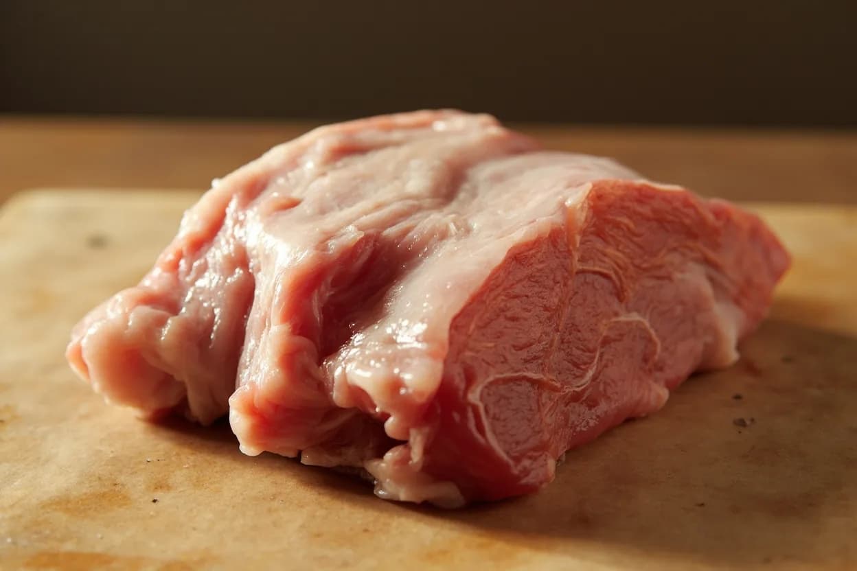 Mirepoix in its raw whole-cut form on a butcher's board — Mirepoix is both a knife cut and a culinary preparation: a rough dice of aromatic vegetables — predominantly onion, carrot, and celery — cut to approximately 2 cm and used as a flavour base for stock… Identifying traits: Rough 2 cm dice — no squaring or precision required, Classic ratio: 2 parts onion, 1 part carrot, 1 part celery, Intended for extraction, not consumption — typically strained or discarded after stock-making.