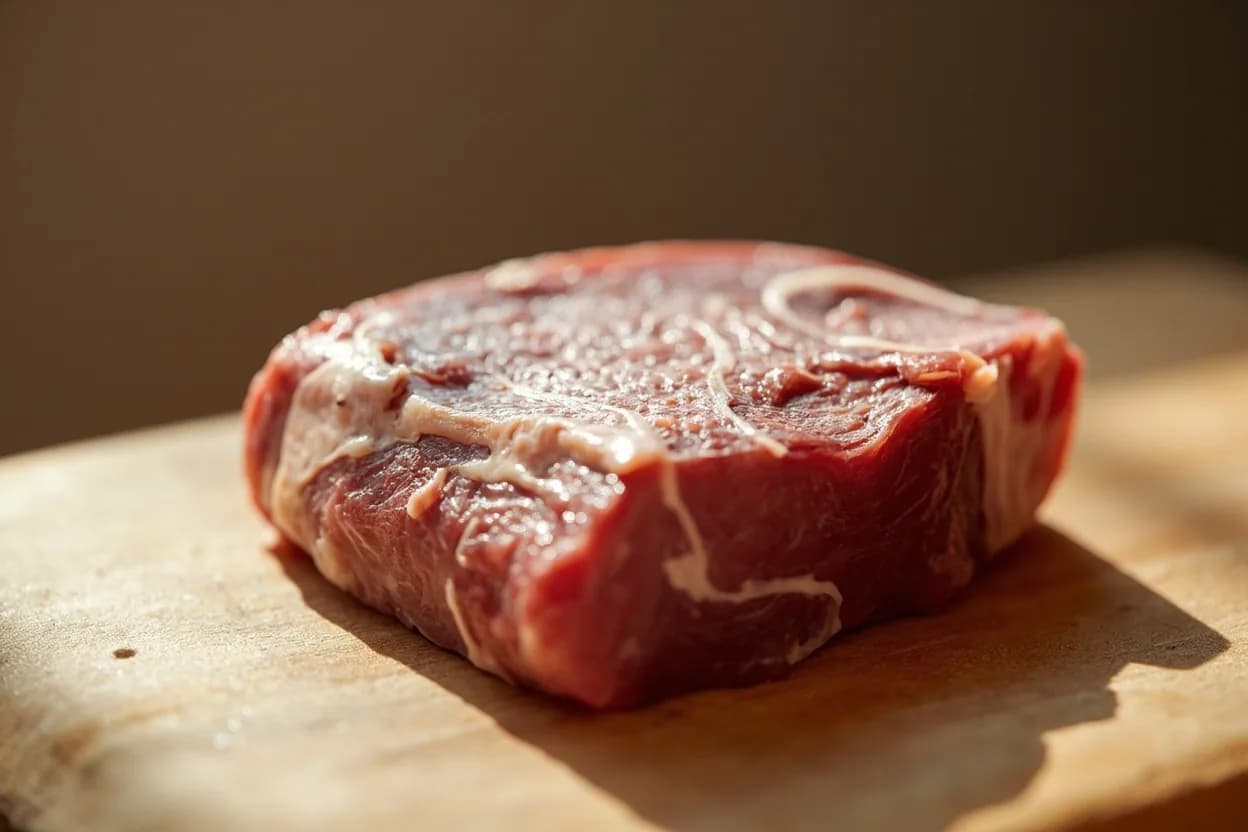 Paysanne in its raw whole-cut form on a butcher's board — Paysanne (French: 'peasant woman's cut') is a classical French knife cut producing thin flat pieces approximately 1 cm in their two larger dimensions and 3 mm thick. Identifying traits: Flat pieces approximately 1 cm × 1 cm × 3 mm (shape varies with vegetable), Irregular outlines are correct and intentional — not a sign of poor technique, Cooks evenly due to uniform 3 mm thickness across all shapes.