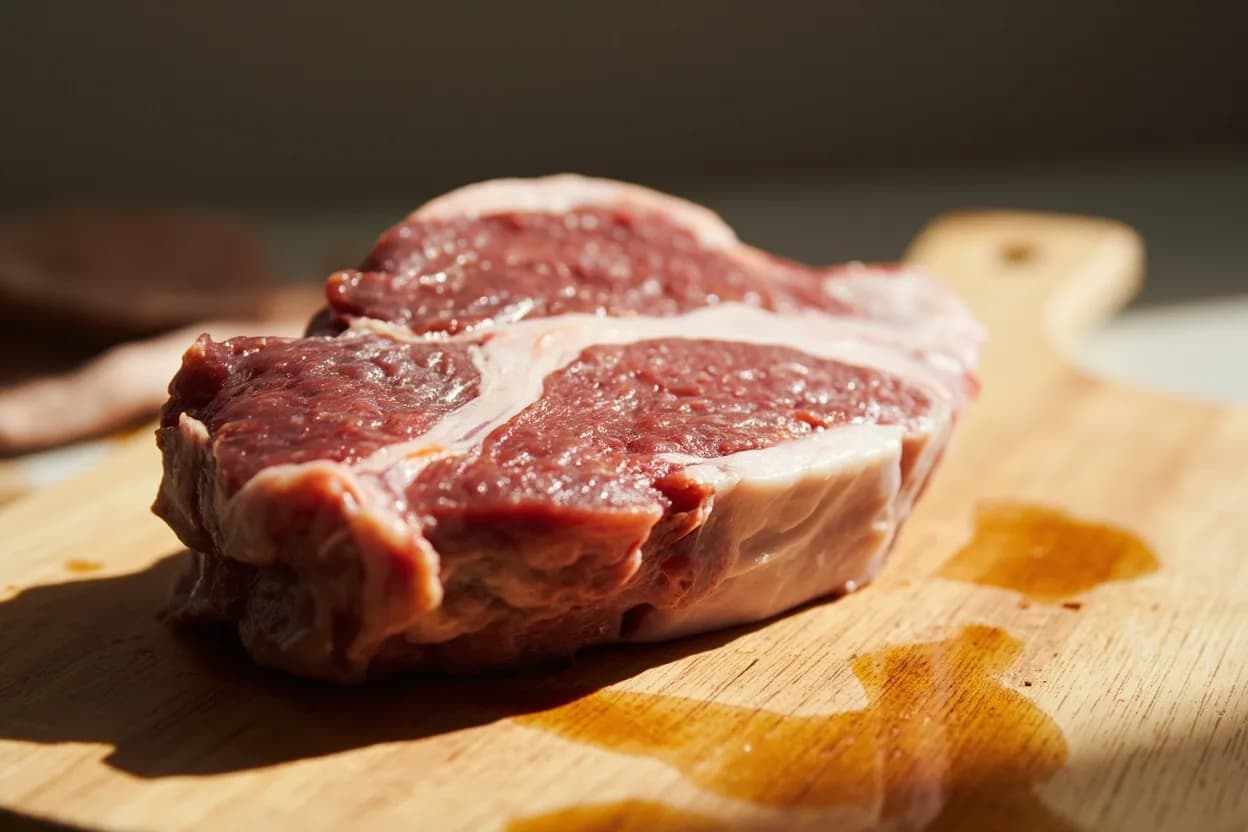 Pork Shoulder — Boston Butt vs. Picnic in its raw whole-cut form on a butcher's board — The pork shoulder primal is the entire front leg assembly, roughly 12–18 lb in a whole packer configuration. Identifying traits: Boston butt: rectangular or semi-rectangular boneless or bone-in block; coppa muscle runs through the centre with beautiful fat marbling, Picnic: irregular triangular shape with skin-on exterior, arm bone, and attached shank; more dramatic textural variation between muscles, Both contain the money muscle (pectoralis profundus) near the butt end — a cylinder of loosely structured muscle that cooks faster and pulls cleanly.