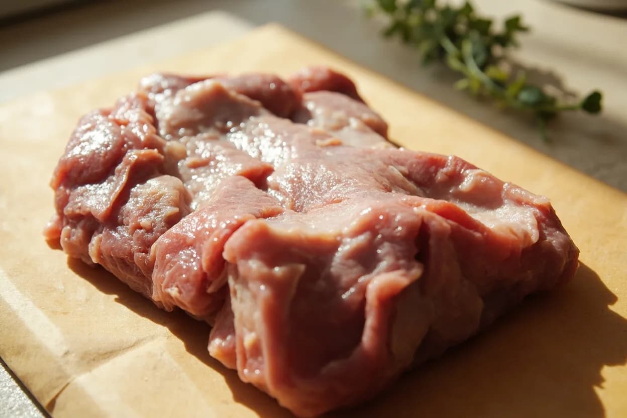 Whole Duck Breakdown (Cantonese) in its raw whole-cut form on a butcher's board — Cantonese duck breakdown (烤鸭分切) is a two-phase process. Identifying traits: The whole bird is roasted intact in Cantonese style — unlike the French approach where breasts and legs cook separately, Air-drying the skin is non-negotiable: the maltose-vinegar coating pulls moisture out and sets the skin for maximum Maillard reaction, The cleaver chop-presentation reassembles the duck on the plate — a theatrical and practical service format in Chinese BBQ shops.