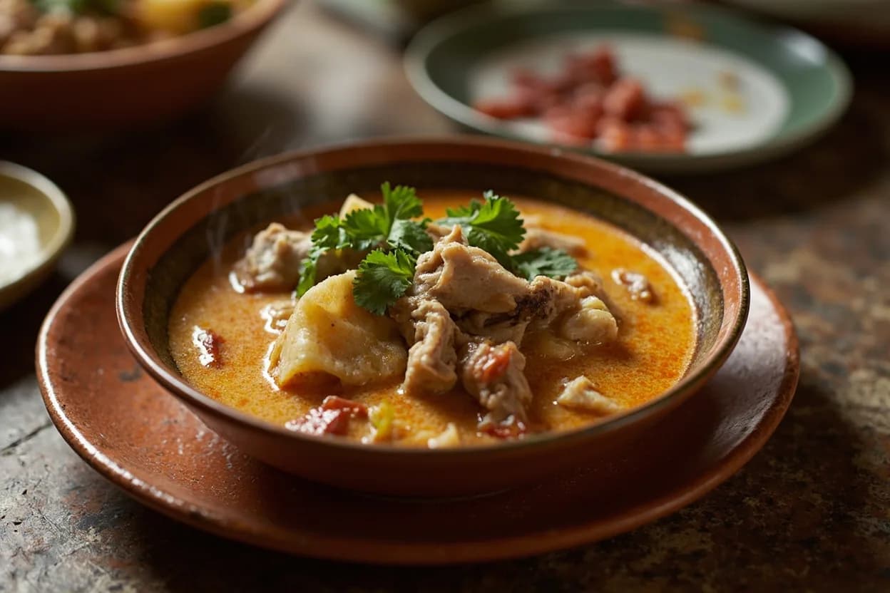 caldo de pollo estilo Bajío — a signature plate from Bajío (Guanajuato / Querétaro) cuisine, prepared in the regional style.