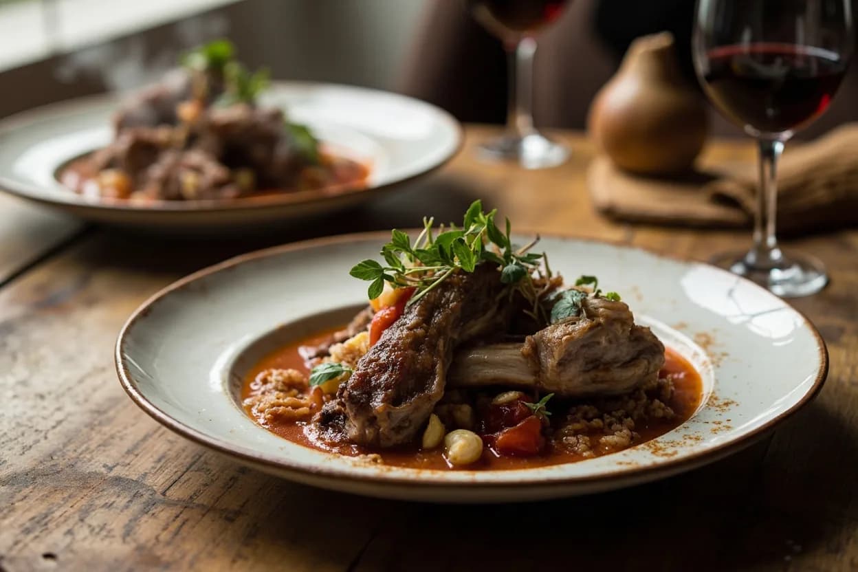 pinnekjøtt (salted dried lamb ribs, Christmas staple) — a signature plate from Norwegian cuisine, prepared in the regional style.