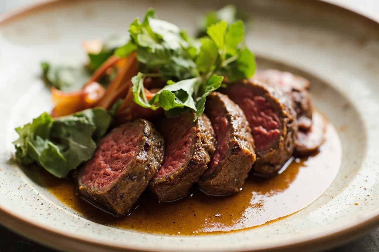 Beef Tenderloin — Medallion Portioning & Chain Removal prepared the canonical way — Beef Wellington. Never cook beyond medium (135°F / 57°C) — beyond this point the tenderloin loses its signature texture and gains nothing in flavor.
