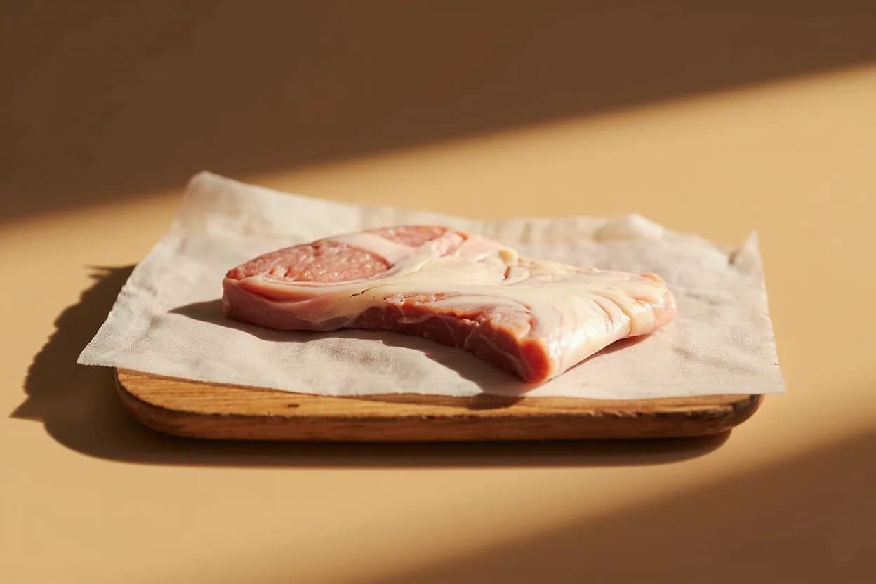 Drumstick (Moringa) Finger Cut in its raw whole-cut form on a butcher's board — A technique applied to the long, ridged pods of Moringa oleifera (called drumsticks for their resemblance to percussion mallets) in which the pod is cut crosswise into finger-length segments of 5–8 c… Identifying traits: The edible portion is the inner flesh and seeds, not the skin, Scoring assists diners in opening the cooked pod without utensils, Finger length (5–8 cm) optimizes grip and single-bite scraping.