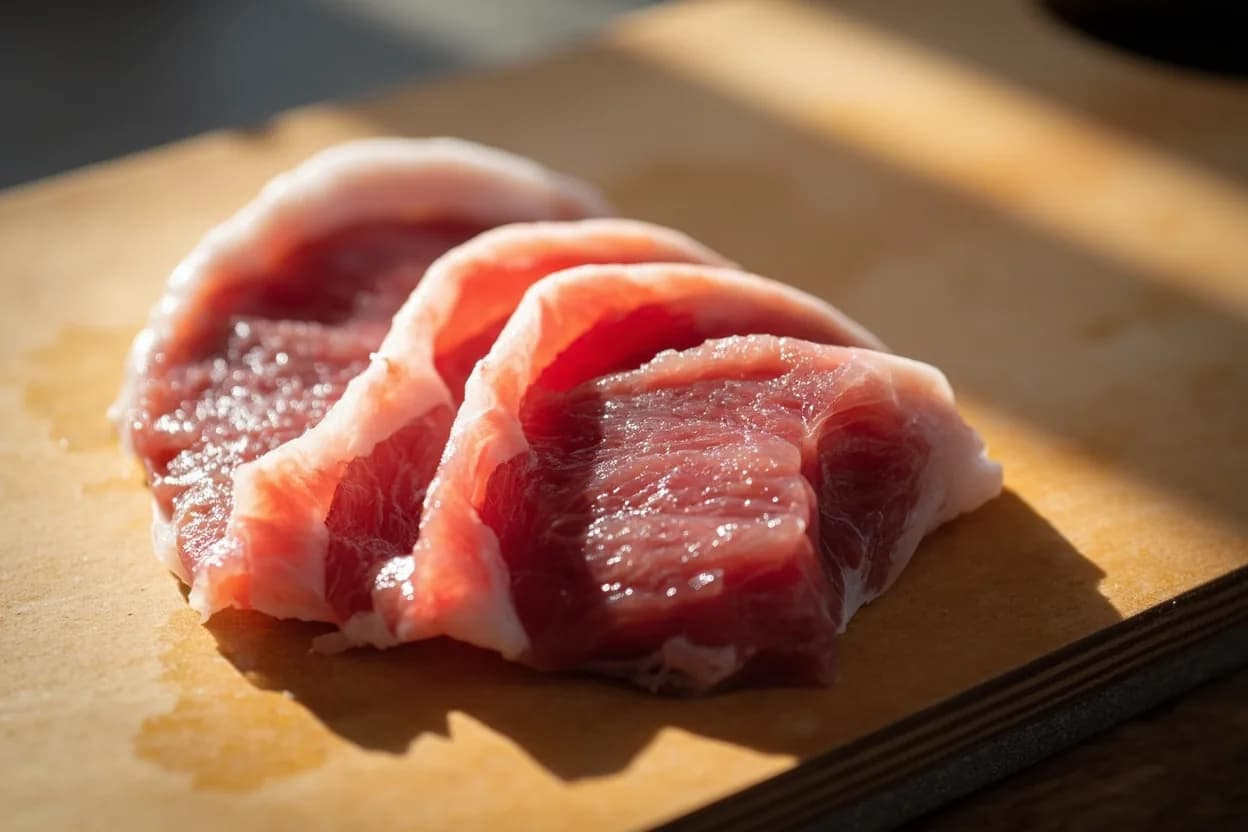 Maguro (Tuna) Primal Sections — Otoro, Chutoro & Akami in its raw whole-cut form on a butcher's board — Maguro (鮪) refers to tuna, and in Japanese cuisine the carcass of a bluefin (hon-maguro, Thunnus thynnus or T. Identifying traits: Otoro is the rarest and most prized section, comprising only 5–10% of the total usable yield from one fish, Chutoro offers a balance of richness and tuna flavour — preferred by many Japanese connoisseurs over otoro's pure fat, Akami has the most pronounced umami and tuna character; less fashionable abroad but highly esteemed in traditional edomae sushi.