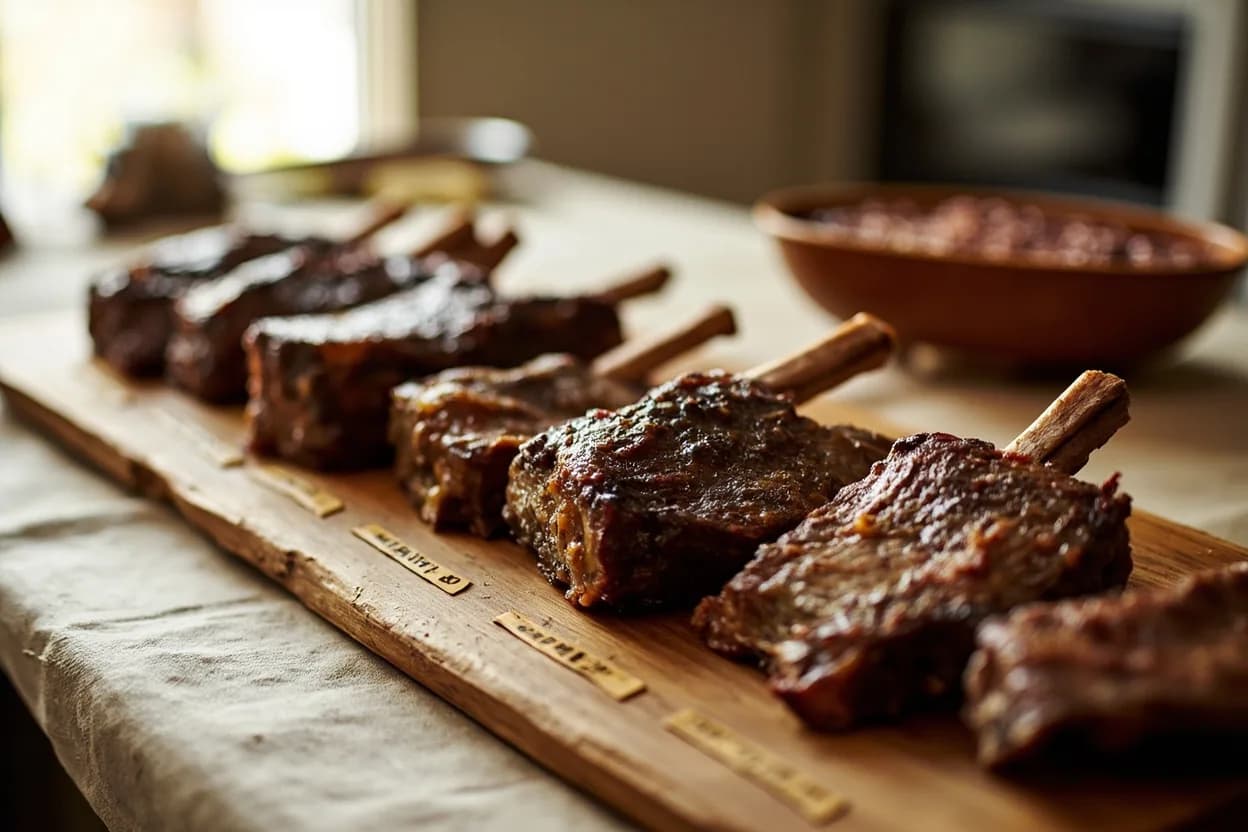 Lamb Shoulder & Leg: Low-and-Slow Collagen Breakdown in context — the stages just below and above, side-by-side. Lamb shoulder and the shank end of the leg are collagen-rich, heavily worked muscles. Target reference 88–96°C (190–205°F) internal, held 3–6 hours depending on cut size and age of animal.