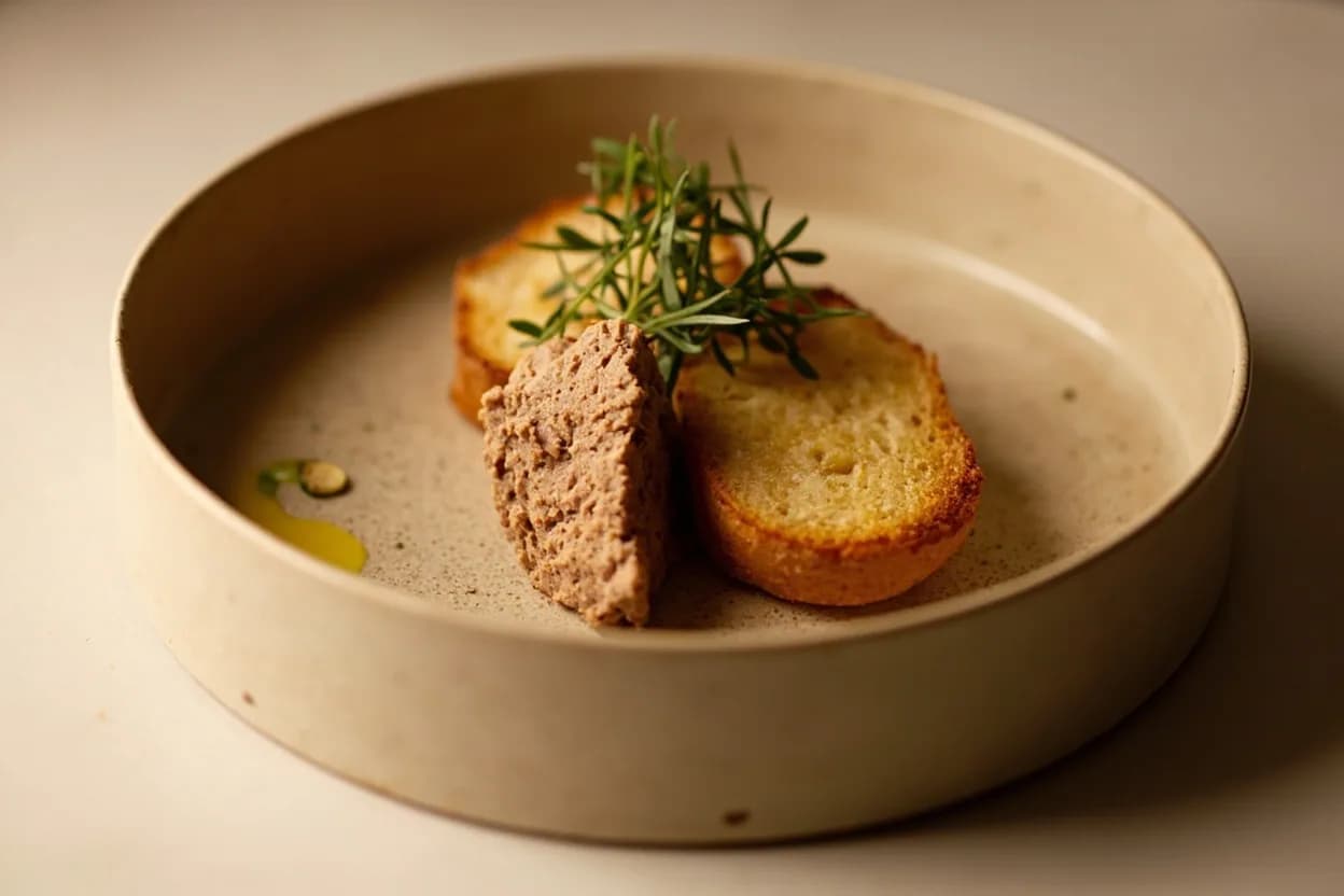 Liver Pâté & Chicken Liver Mousse Set Temperature in practice — Chicken liver mousse with toasted brioche. The single most common failure in chicken liver mousse is overcooking.