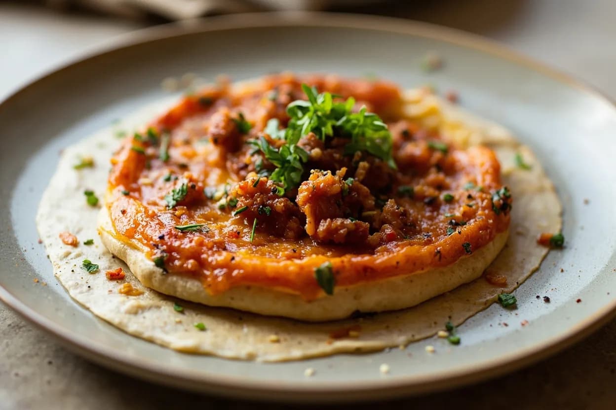 Lao Gan Ma Crispy Chili in its element — Sichuan cold noodles. Adventurous crossover: pizza and flatbread — Western adoption has placed Lao Gan Ma as a condiment on cheesy pizza — the fermented-umami layer reads like a spiced anchovy effect, cutting through mozzarella richness..